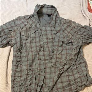 Outdoor Research Plaid Button-Up hiking Shirt